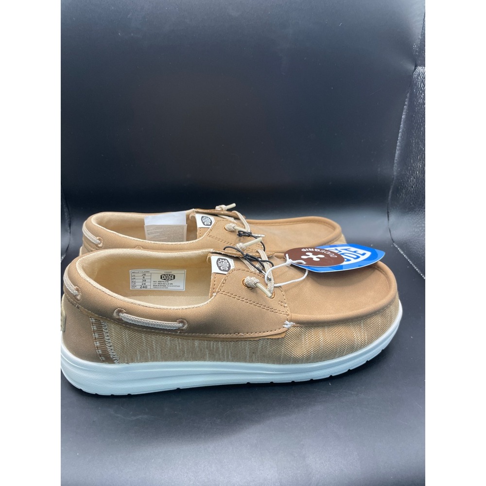 Hey Dude Wells Y Classic Cognac Loafers Slip On Shoes 45076-21N Kids J6 EUR 39